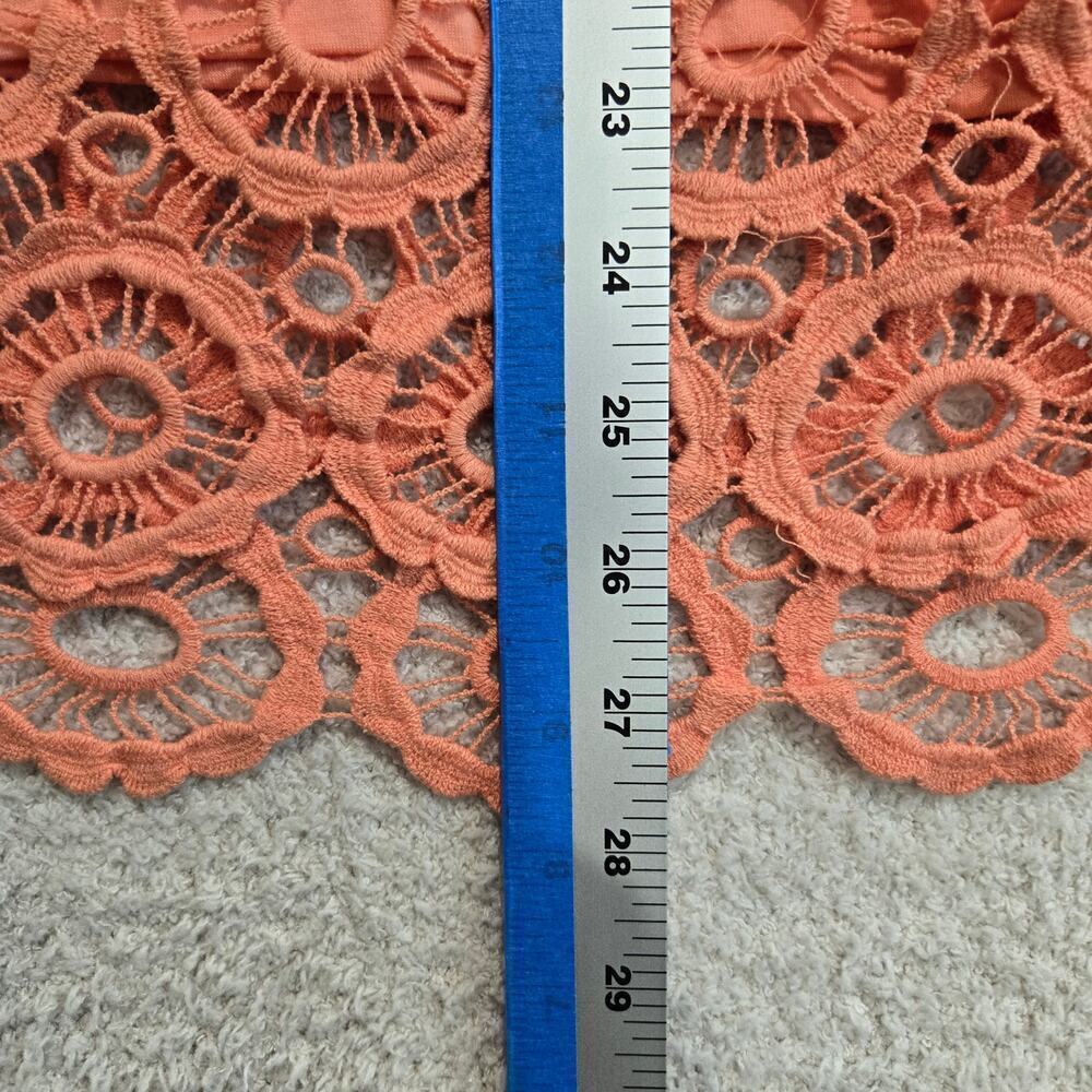Jack by BB Dakota Orange Crochet Sleeveless Dress Slim Fit Size 4 Summer - Picture 8 of 9